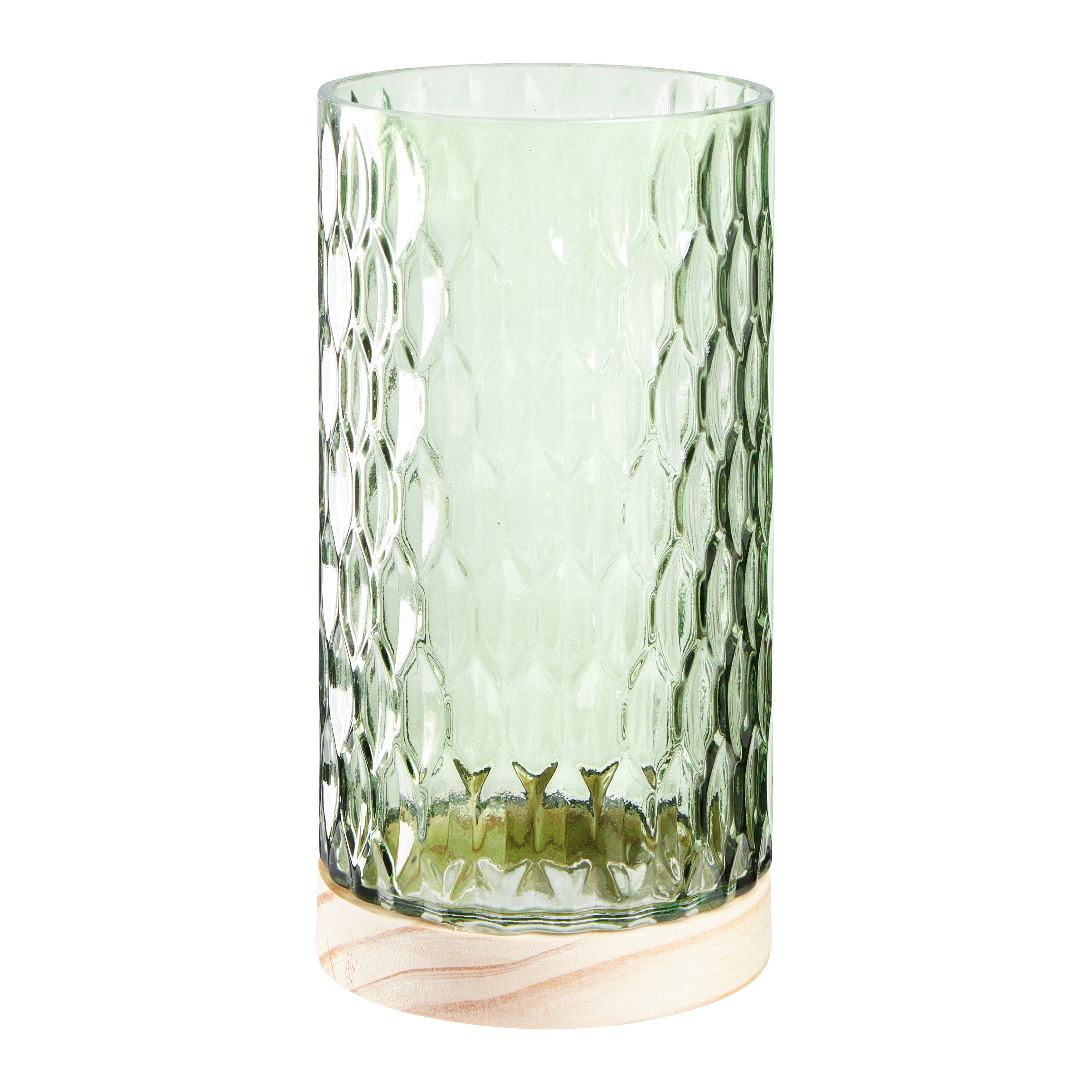 Vase Lilly diverse Farben - Klar/Pink, Konventionell, Glas/Holz (10/19,5cm) - Modern Living