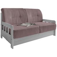 Schlafsofa Camino Holzkorpus Rosa - Rosa/Weiß, MODERN, Holz/Textil (154/88/90cm) - Livetastic