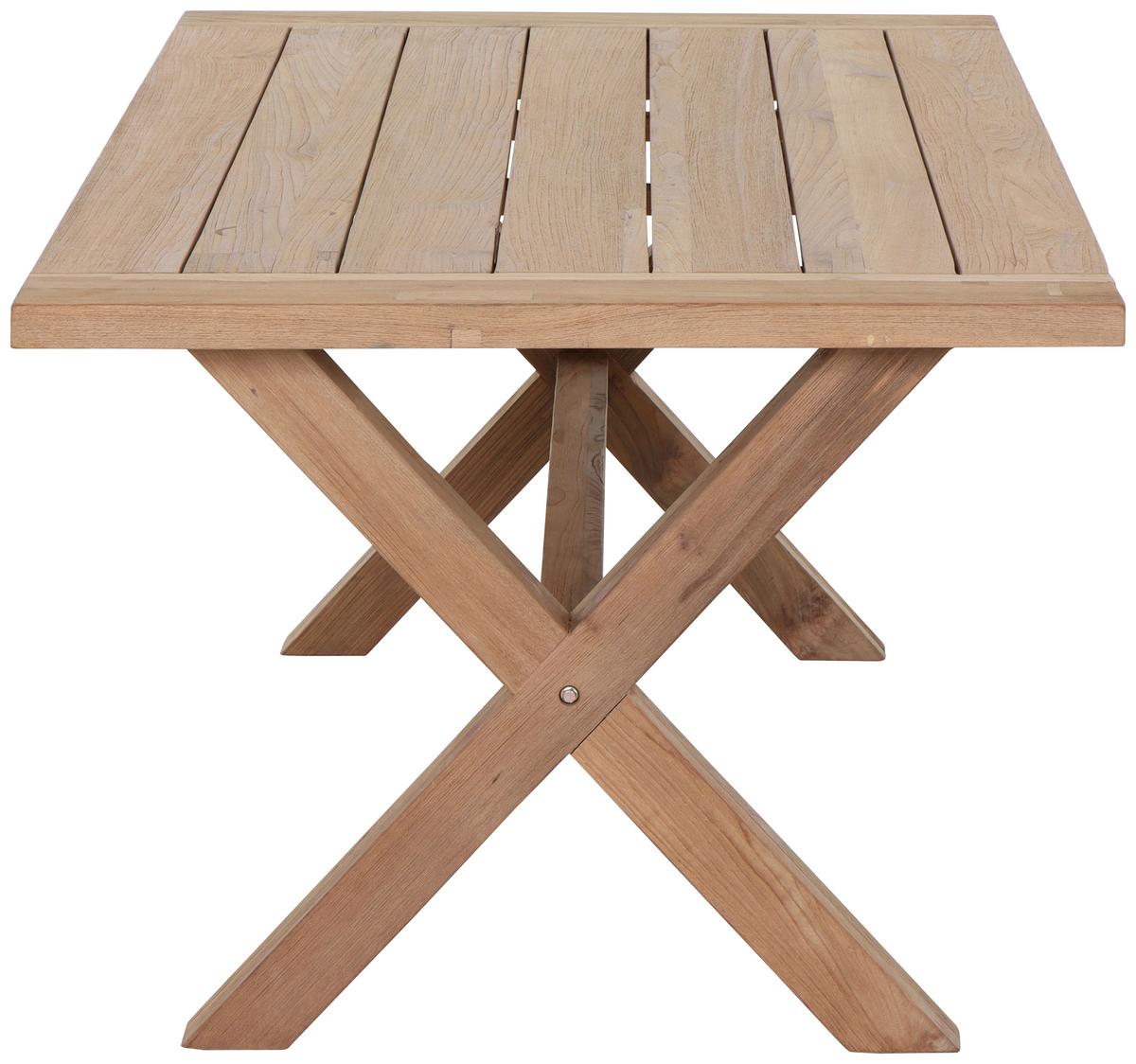 Gartentisch Teakfarben Echtholz ca. 180x100x76cm - Teakfarben, MODERN, Holz (180/100/76cm) - Siena Garden