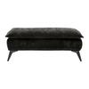 Hocker Ottawa Dunkelbraun Strukturstoff - Dunkelbraun/Schwarz, MODERN, Textil/Metall (122/47/68cm) - Premium Living