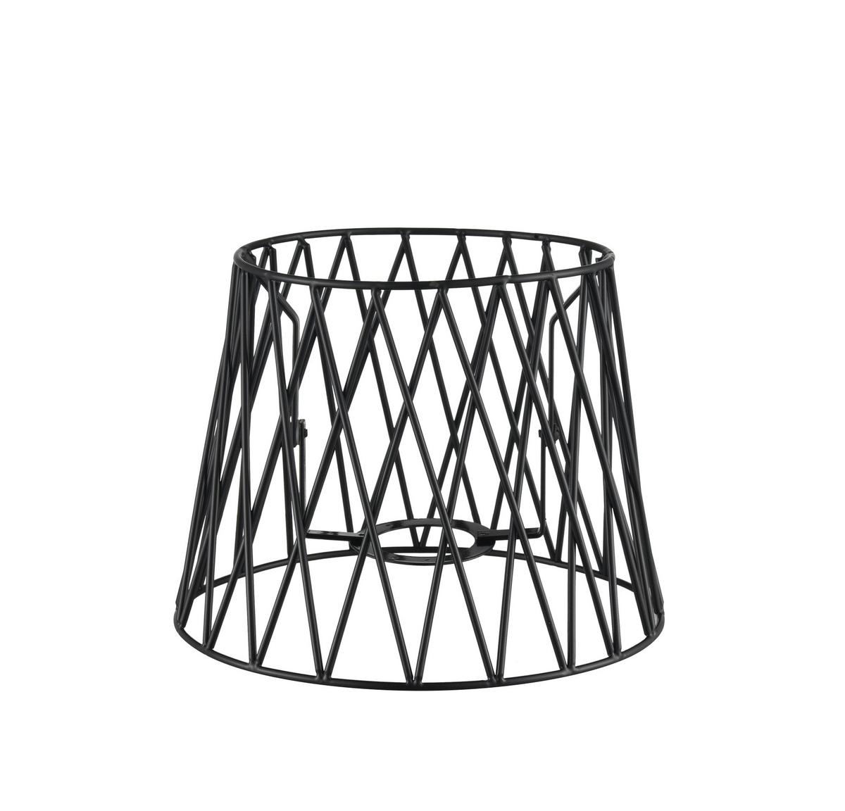 Leuchtenschirm Jufi aus Metall Ø ca. 20cm - Schwarz, Modern, Metall (20/15cm) - Modern Living