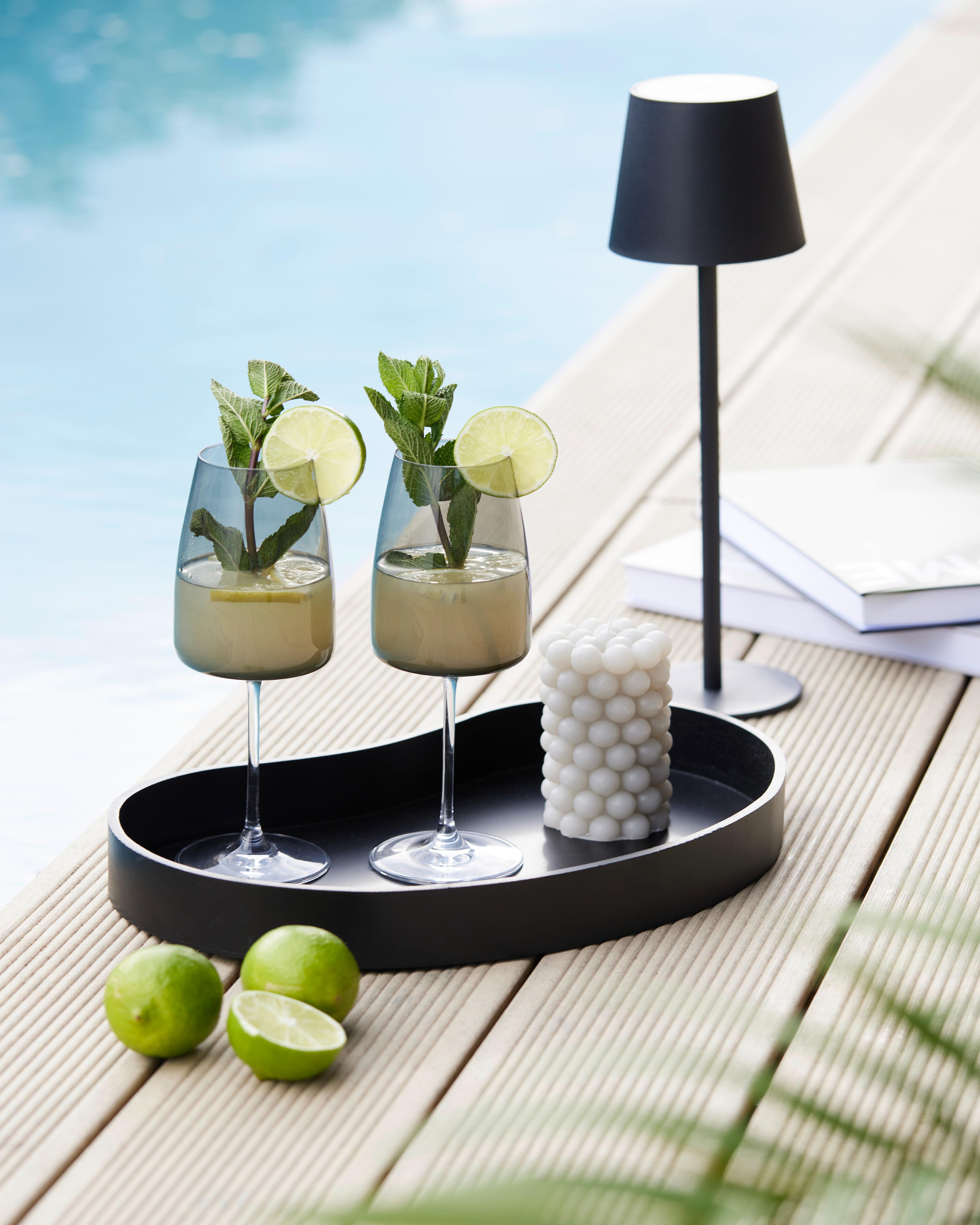 VITVINSGLAS NICKI - svart, Modern, glas (7,9/22cm) - Gourmesto