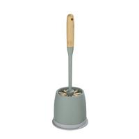 Garnitură perie WC Allstar Bellagio - maro/gri, Modern, plastic/lemn (12,4/38,4/12,4cm) - Wenko