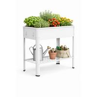 Hochbeet Vcm Hochbeet "balora Xl" - Weiss, Modern, Metall (80/80/35cm)