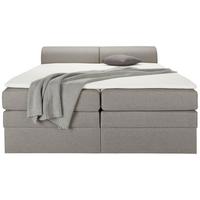 Boxspringbett in Grau ca. 160x200cm - Schwarz/Grau, KONVENTIONELL, Kunststoff/Textil (160/200cm) - Based