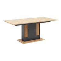 Ausziehtisch Alara Anthrazit/Artisan Eiche - MODERN, Holzwerkstoff (180-220/90/76,3cm) - Mömax