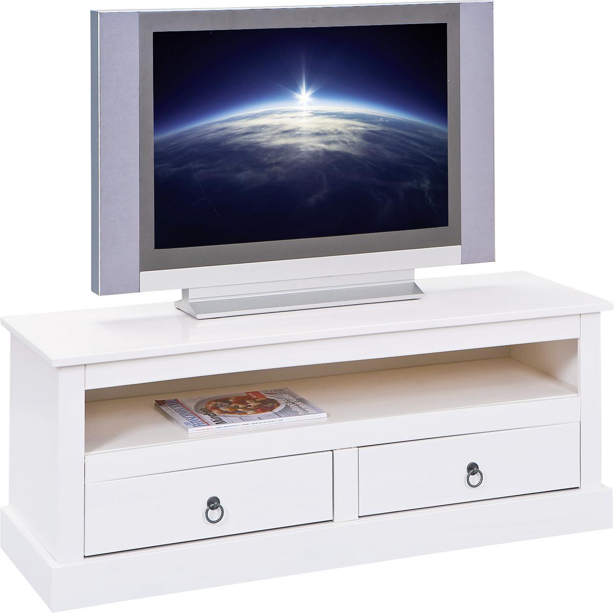 TV-Element Provence 3 ca. 118x45x39 cm Holz Weiß - Schwarz/Weiß, KONVENTIONELL, Holz/Metall (118/45/39cm) - MID.YOU