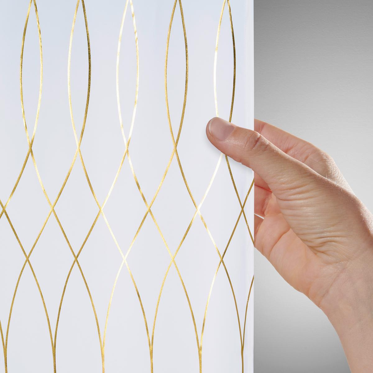 Verdunkelungsvorhang Glamour ca. 140x245cm - Goldfarben/Weiß, LIFESTYLE, Textil (140/245cm) - Modern Living