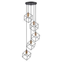 LAMPA WISZĄCA ICE SP5 NERO - kolor mosiężny/czarny, Design, metal (50/60-245,5cm)