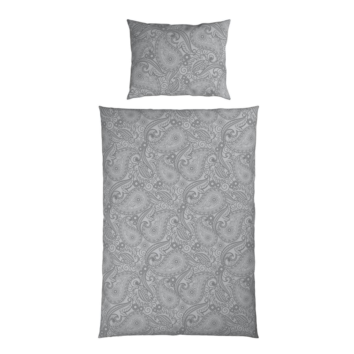 Ágyneműhuzat-garnitúra Paisley - szürke, textil (140/200cm) - Mömax