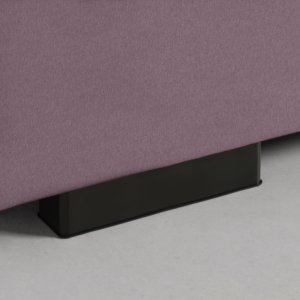 Polsterbett Nelo Flieder ca. 180x200cm - Flieder/Schwarz, KONVENTIONELL, Kunststoff/Textil (180/200cm) - Mömax