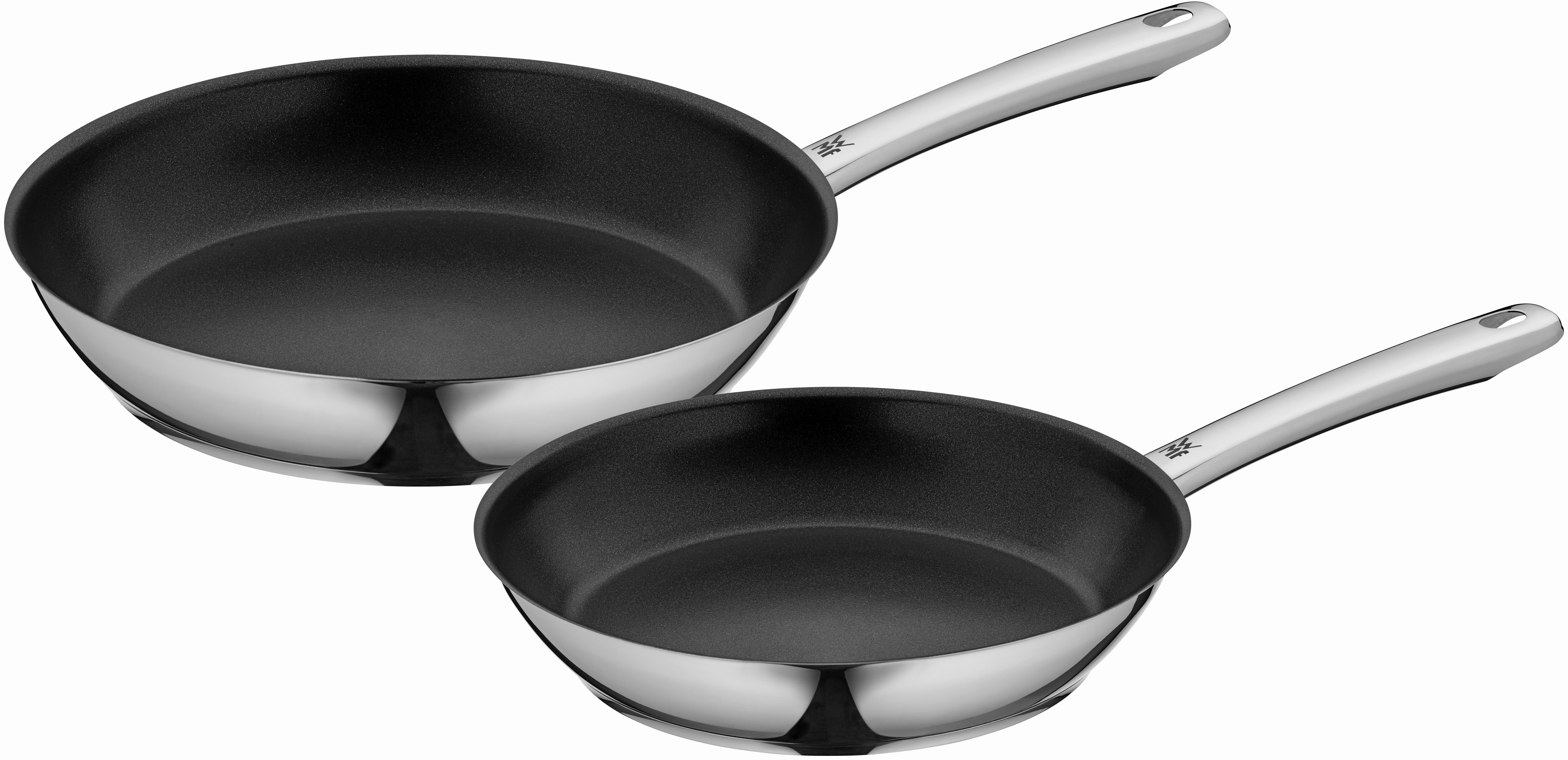 ZESTAW PATELNI 0741226290 NORDICS WMF - kolor stalowy, Basics, metal (24 / 28cm) - WMF
