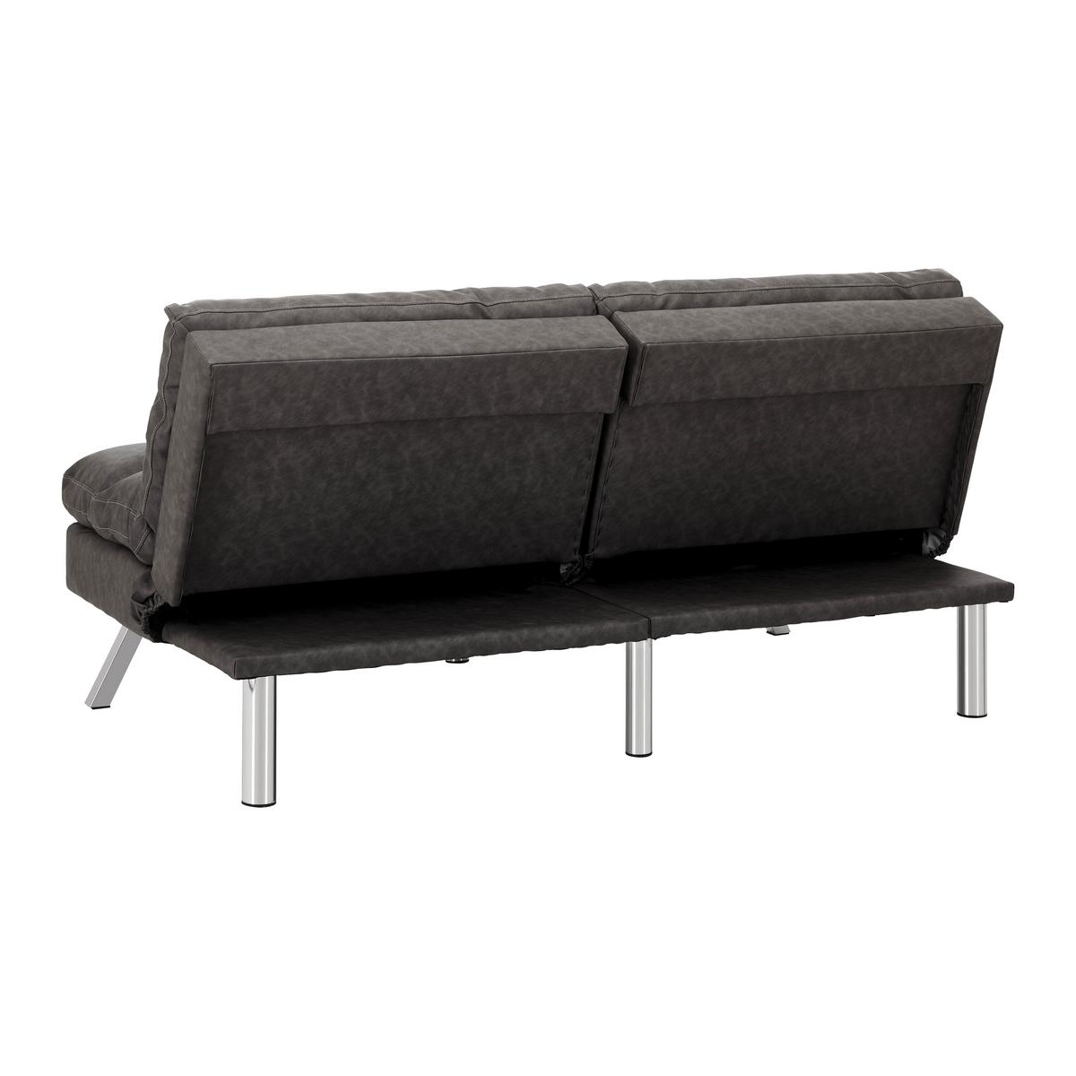 Trosjed Na Razvlačenje Lia - tamno siva/boje kroma, Moderno, drvo/tekstil (171/112/53cm) - Bessagi Home