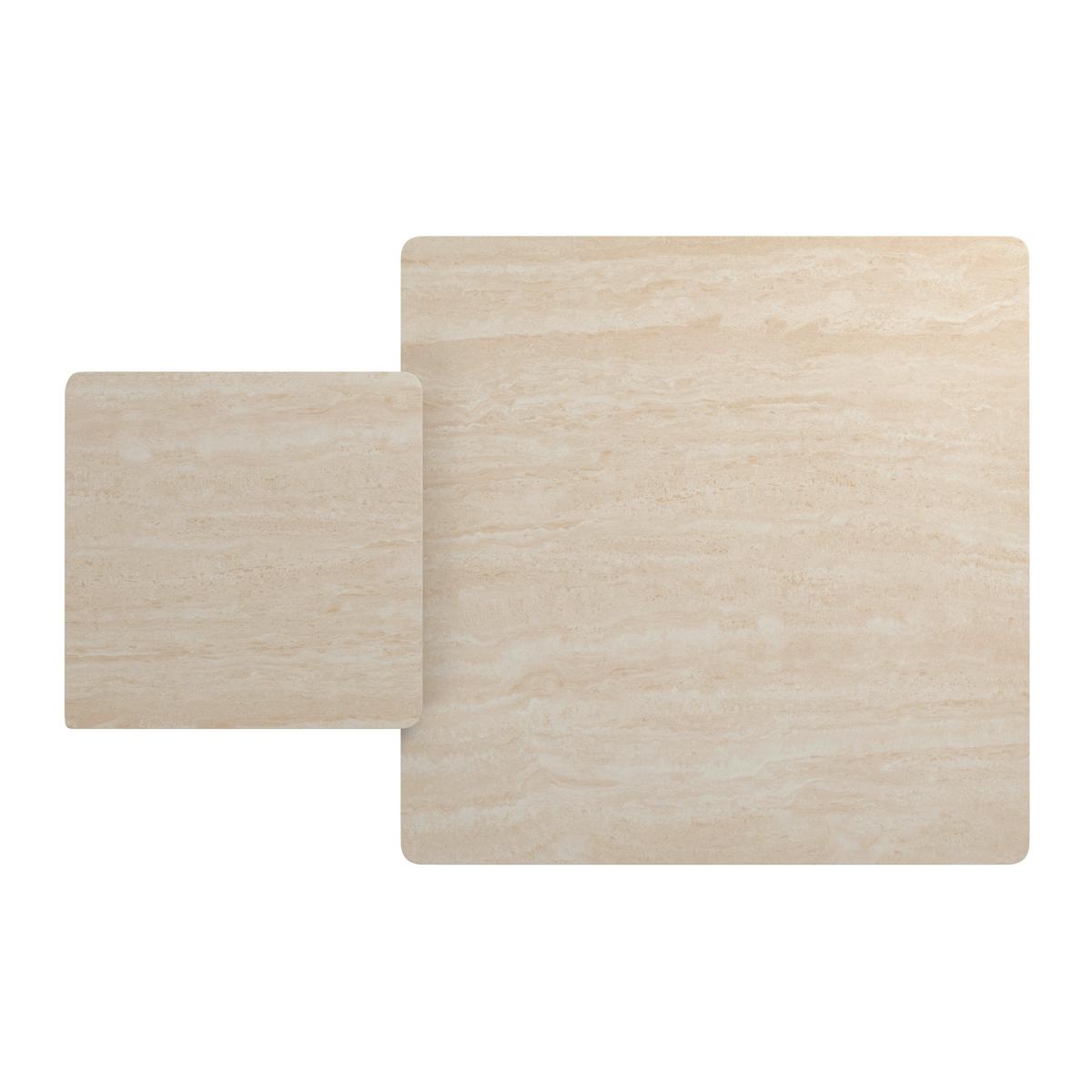 Couchtisch Lucca 2er Set Creme - Creme, MODERN, Holzwerkstoff/Stein - Bessagi Home