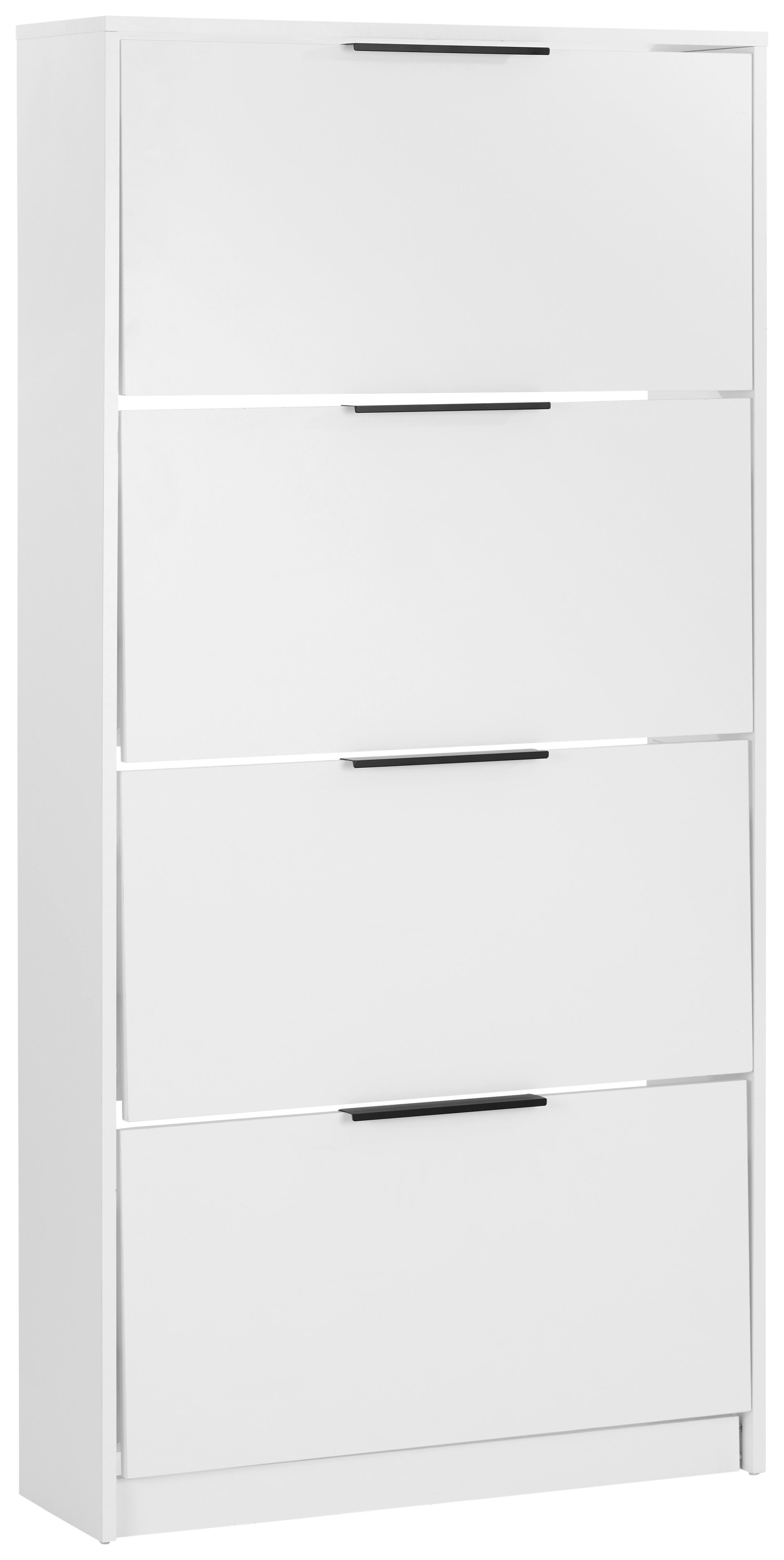 Ormarić Za Cipele Anna 01 - bijela/crna, Moderno, drvni materijal/metal (79/162,3/25cm) - Modern Living