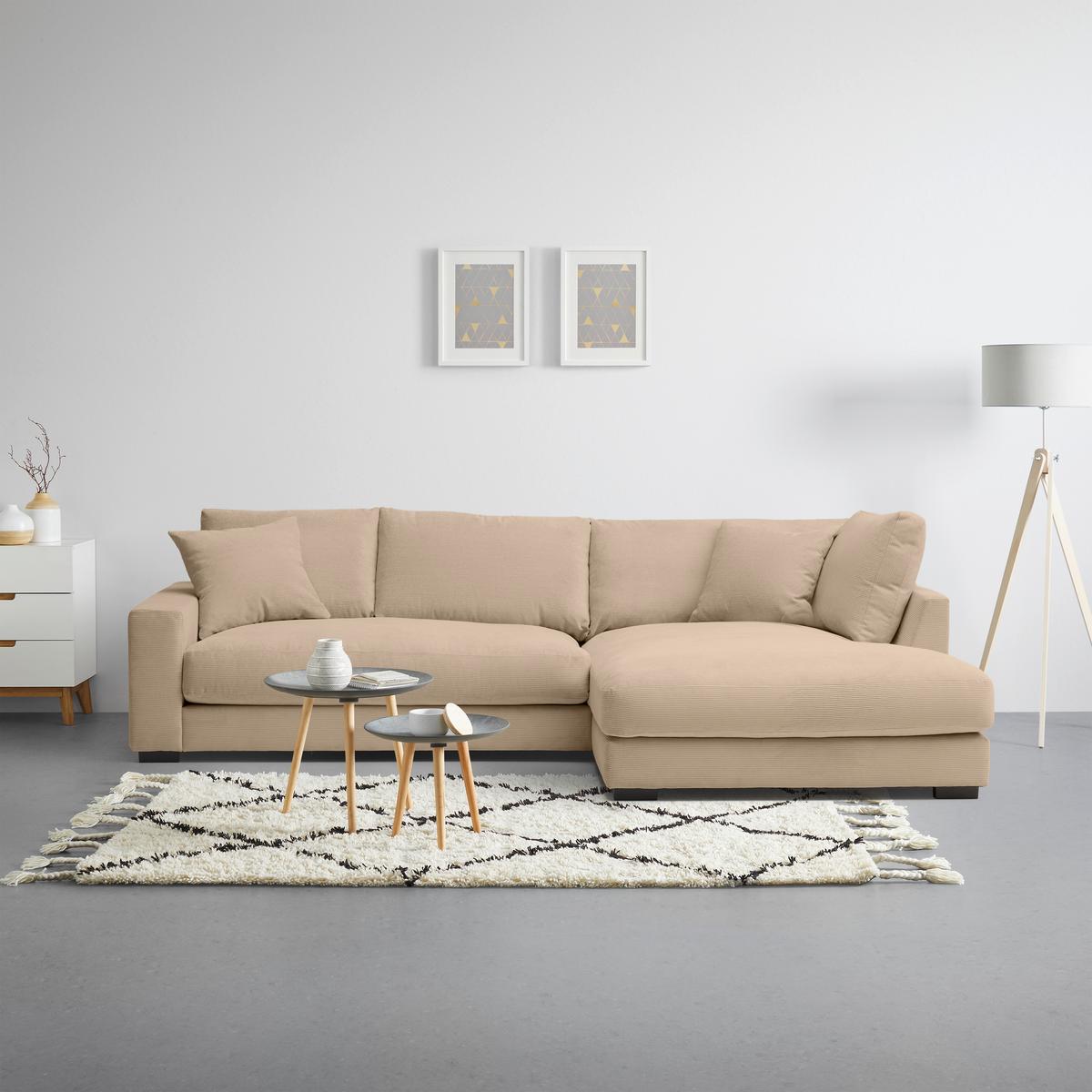 Kutna Garnitura Pedro - smeđa/crna, Moderno, tekstil/plastika (300/190cm) - Mömax