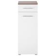 Spodnja Omarica Santino - aluminij/bela, Moderno, umetna masa/leseni material (32,5/89/31,5cm) - Mömax modern living