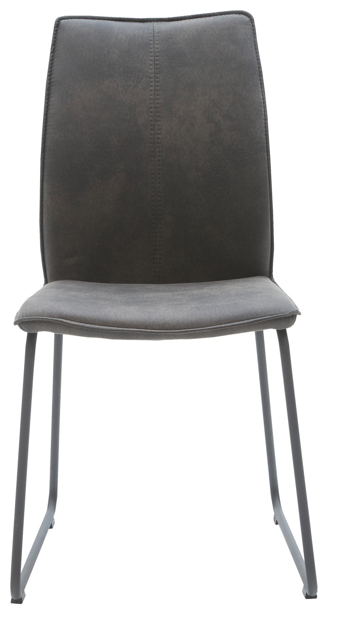 KRZESŁO MIRA - antracytowy, Design, metal/tkanina (46/93/57cm) - Dieter Knoll