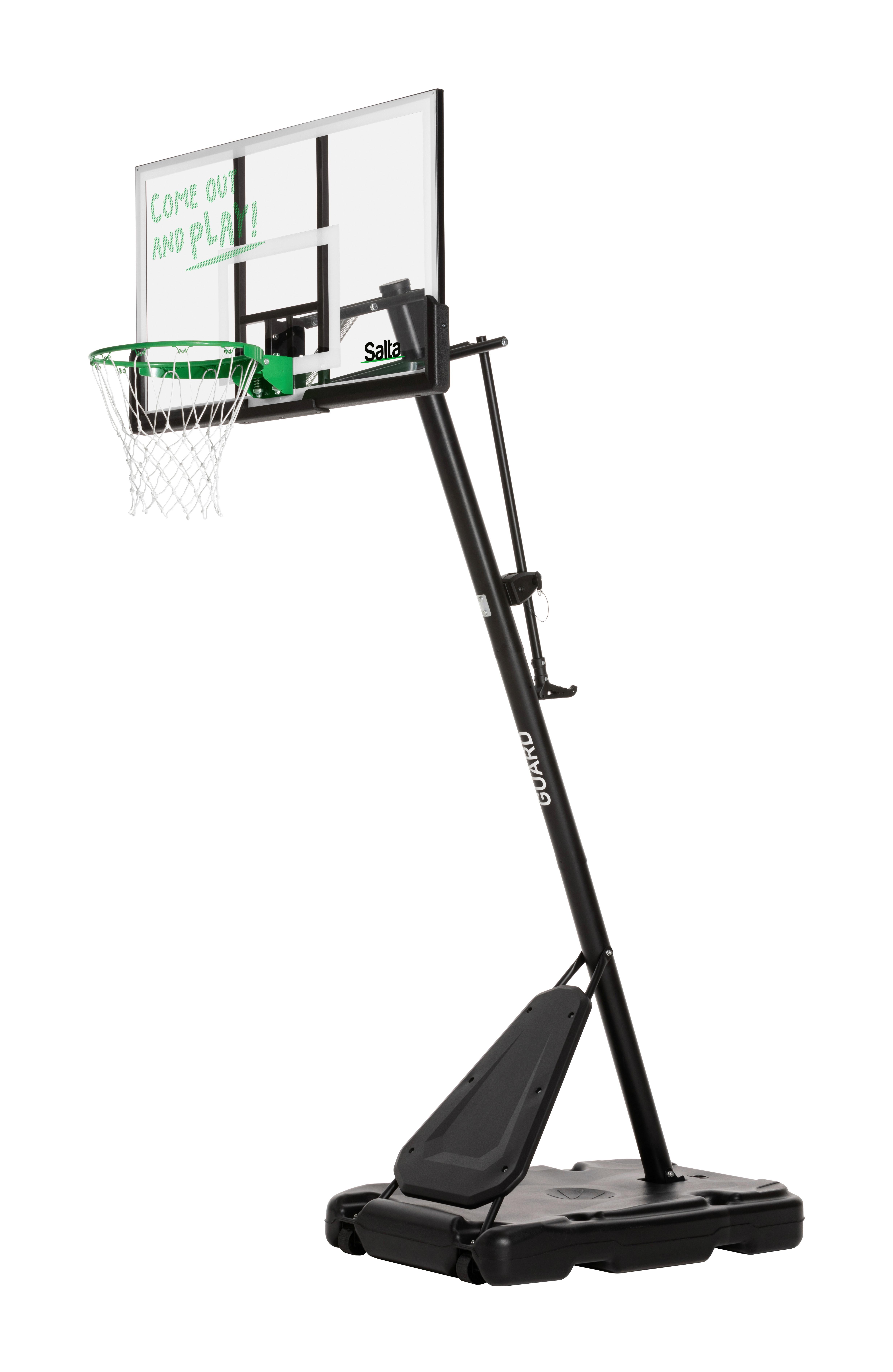 BASKETBALLSTÄNDER SALTA GUARD - Schwarz/Grün, KONVENTIONELL, Kunststoff/Metall (138/296-371/240cm) - Salta