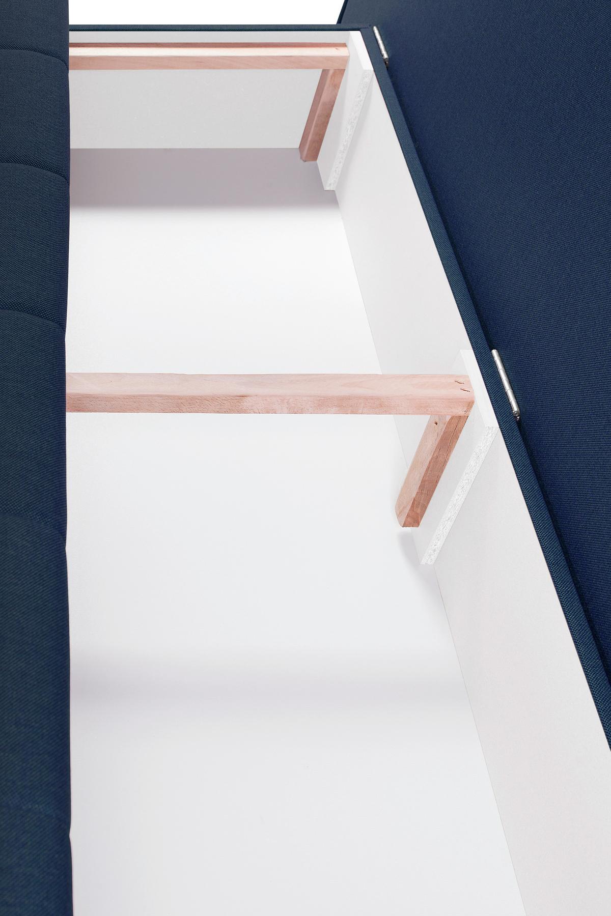 Zofa S Posteljno Funkcijo Sevilla, Temno Modra / Bež - srebrne barve/bež, Moderno, tekstil/les (200/100/75cm) - Top ponudba
