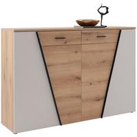 Comodă VENEDIG NEW - cașmir/culoare lemn stejar, Modern, material pe bază de lemn (160/110/40cm) - Modern Living