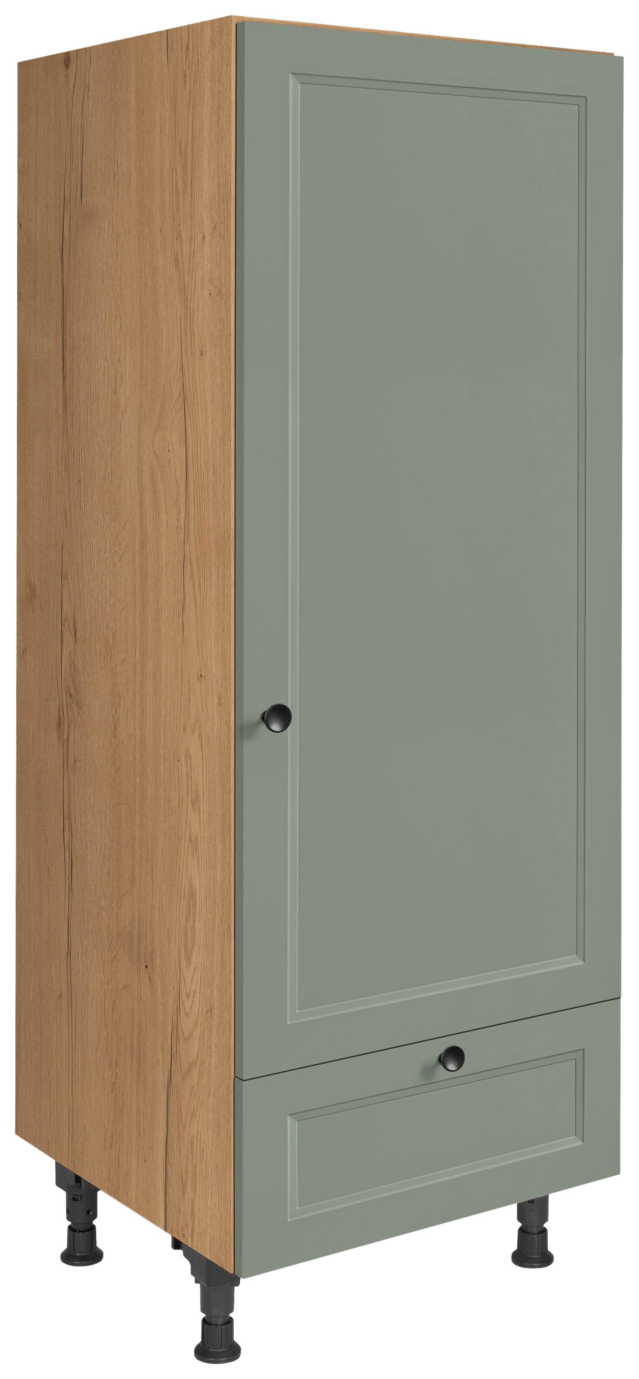 Geräteumbauschrank Cascada Grün - Eichefarben/Schwarz, MODERN, Holzwerkstoff/Metall (60/168/58cm) - Nobilia