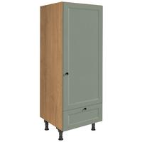 Geräteumbauschrank Cascada Grün - Eichefarben/Schwarz, MODERN, Holzwerkstoff/Metall (60/168/58cm) - Nobilia