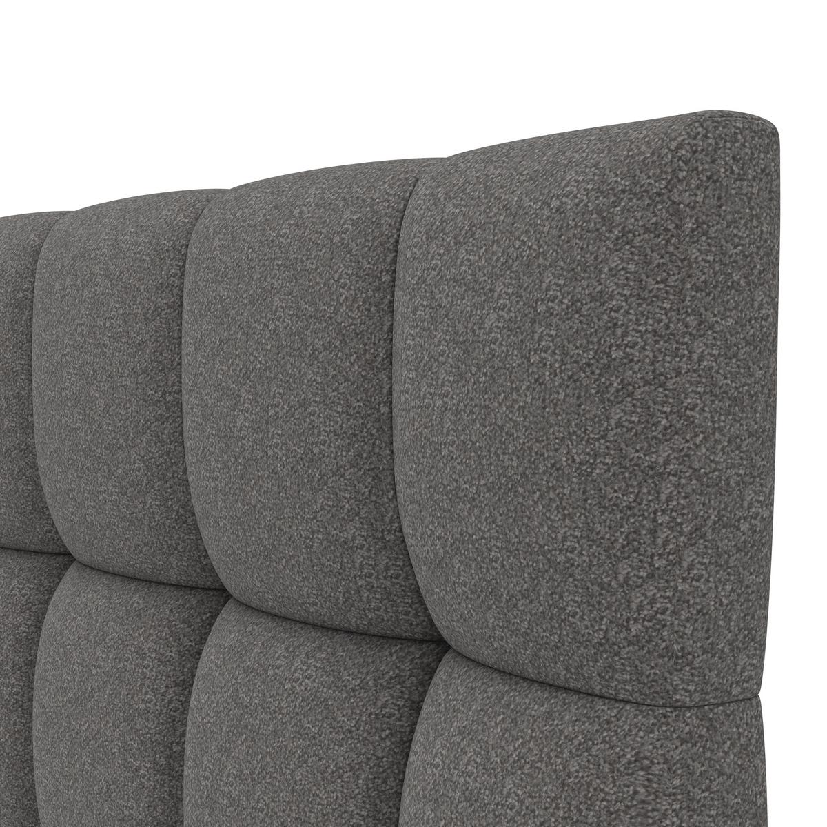 Polsterbett Cesaro ca. 180x200 cm Grau - Naturfarben/Grau, MODERN, Holz/Textil (180/200cm) - Bessagi Home