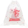 Sportbeutel Unicorn in Rosa/Weiß/pink - Pink/Rosa, Kunststoff (35/40/1cm)