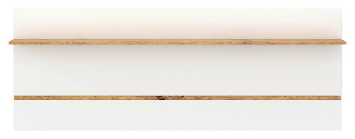 Panou de perete FOGGIA - alb/stejar Artisan, Trend, material pe bază de lemn (188,4/70/23,2cm) - Modern Living