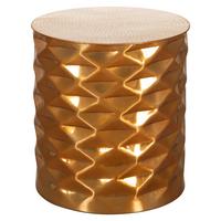 Klubska Miza Gopal - zlate barve, Trendi, kovina (43,5/43,5/48cm) - MID.YOU