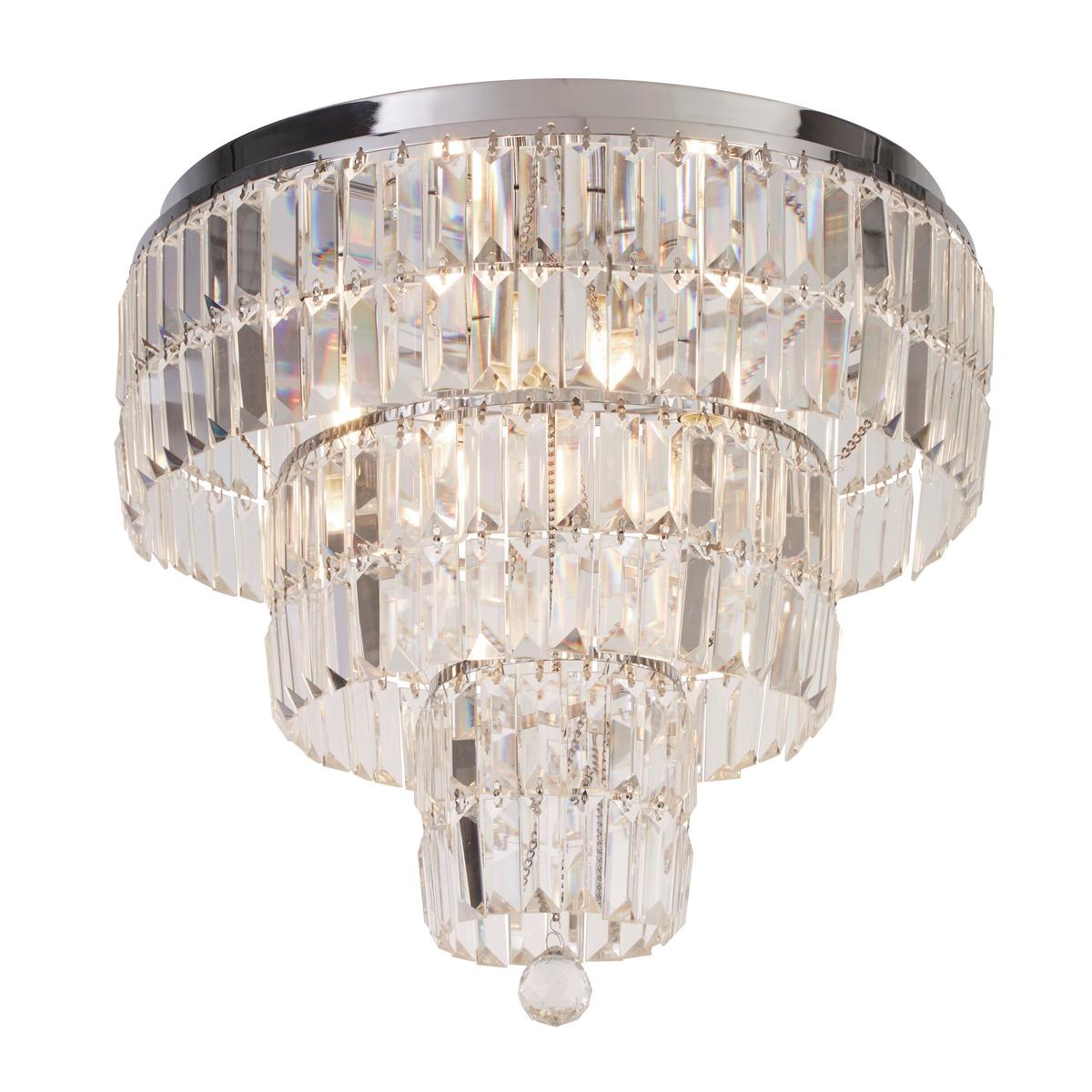 Fürdőszobai Mennyezeti Lámpa Empire 61321-6cc - krómszínű, Design, üveg/fém (50/45cm)