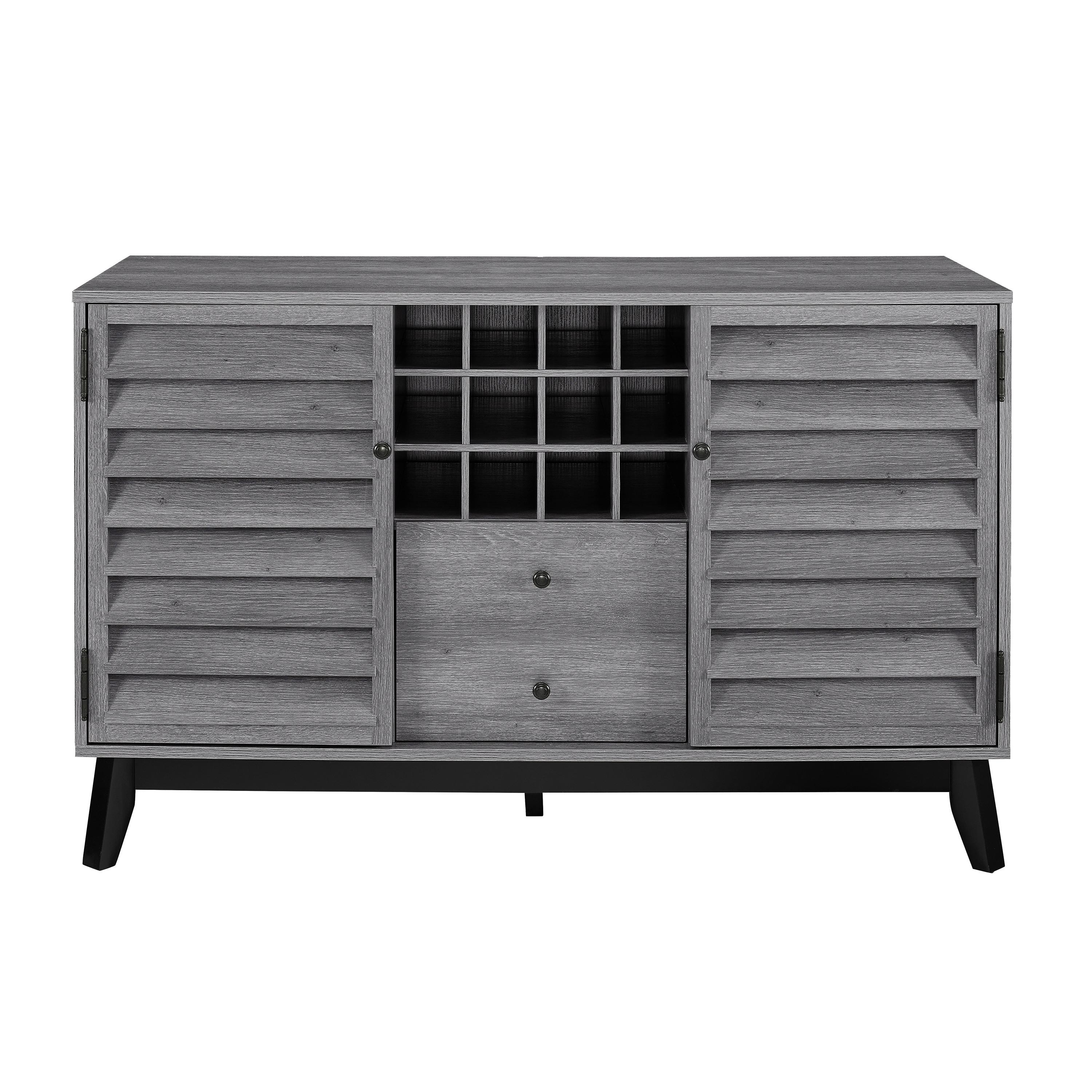 Weinregal Vaughn Grau ca. 120x76x48cm - Eichefarben/Eiche grau, Design, Holzwerkstoff/Metall (120/76/48cm) - MID.YOU