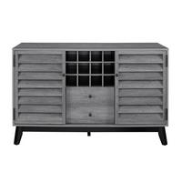 Weinregal Vaughn Grau ca. 120x76x48cm - Eichefarben/Eiche grau, Design, Holzwerkstoff/Metall (120/76/48cm) - MID.YOU