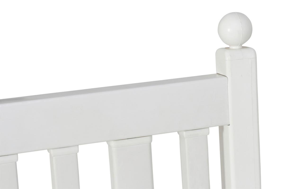 Gartenbank Weiß - Weiß, MODERN, Kunststoff (160/88/69cm) - Gardenson
