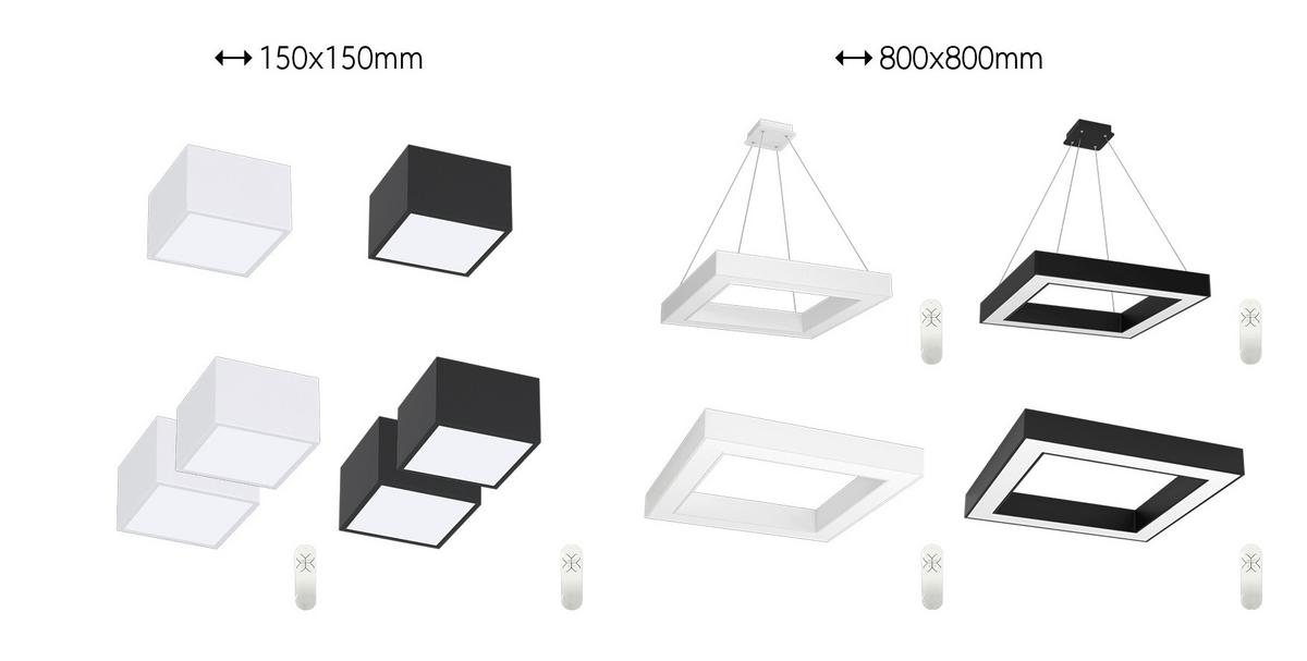 LAMPA SUFITOWA LED 07072L-15 - biały, Design, tworzywo sztuczne (15/15/10cm) - P & B