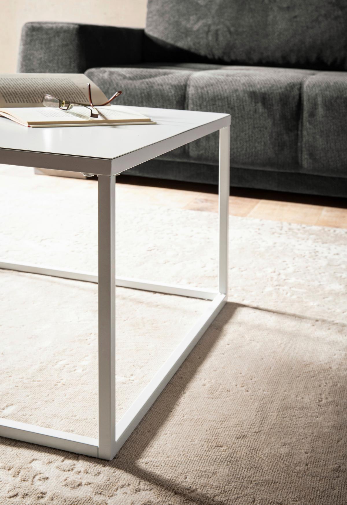 Klubska Miza Zena, Bela - bela, Design, kovina (60/60/40cm) - MID.YOU