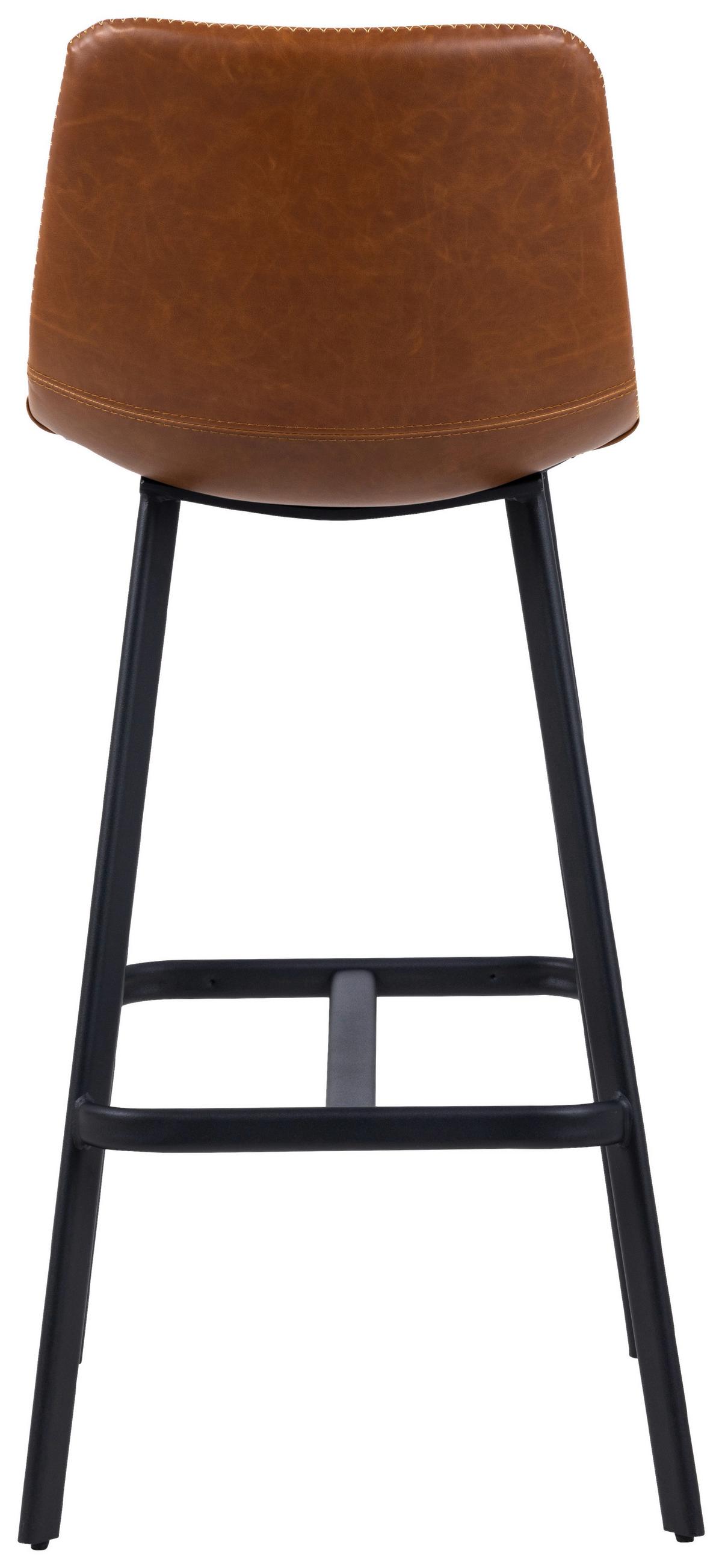 STOŁEK BAROWY I_OREGON - kremowy/czarny, Trend, metal/tkanina (46,5/103/50cm)