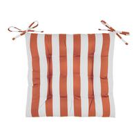 Sitzkissen Amore Streif Orange/Weiß ca. 45x45cm - Orange/Weiß, Textil (45/45cm) - Mömax
