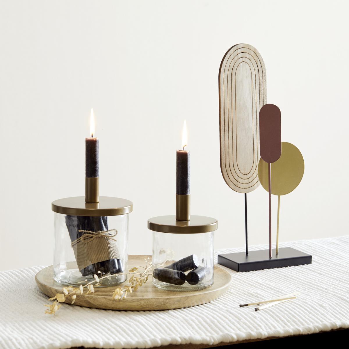 Stabkerzenset Melia I in Schwarz, 7 Stück - Schwarz, Design (2,2/11cm) - Modern Living