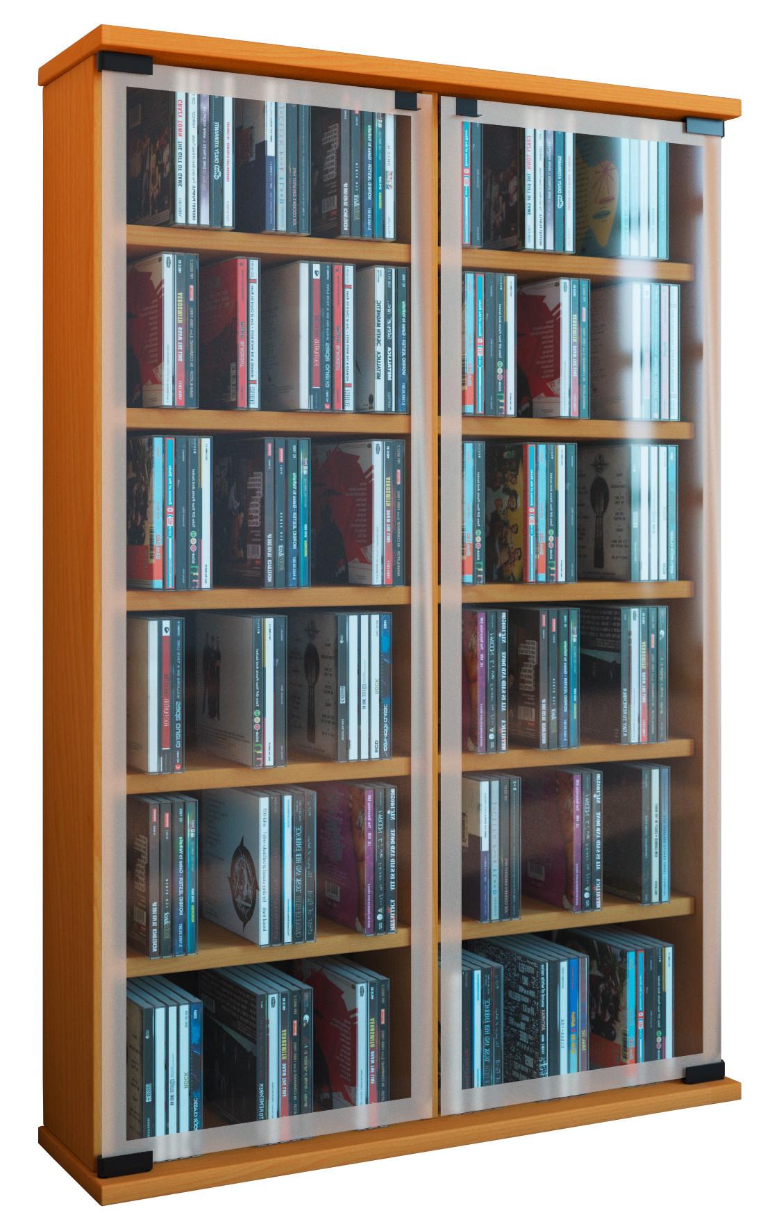 Regal Galerie, Bukev, 60 Cm - barve bukve, Konvencionalno, steklo/leseni material (60/92/18cm) - MID.YOU