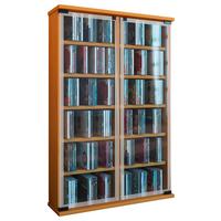 CD-Regal Galerie in Buchefarbe, B: 60 cm - Buchefarben, KONVENTIONELL, Glas/Holzwerkstoff (60/92/18cm) - MID.YOU