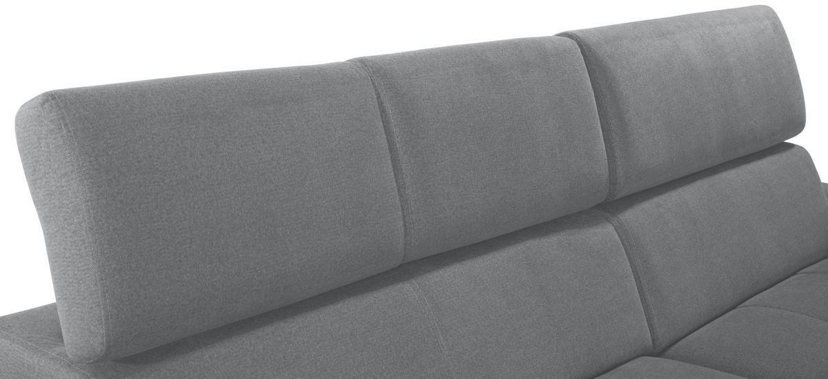 Kutna Garnitura Perry - siva/srebrne boje, Design, tekstil/drvo (292/183cm) - Modern Living