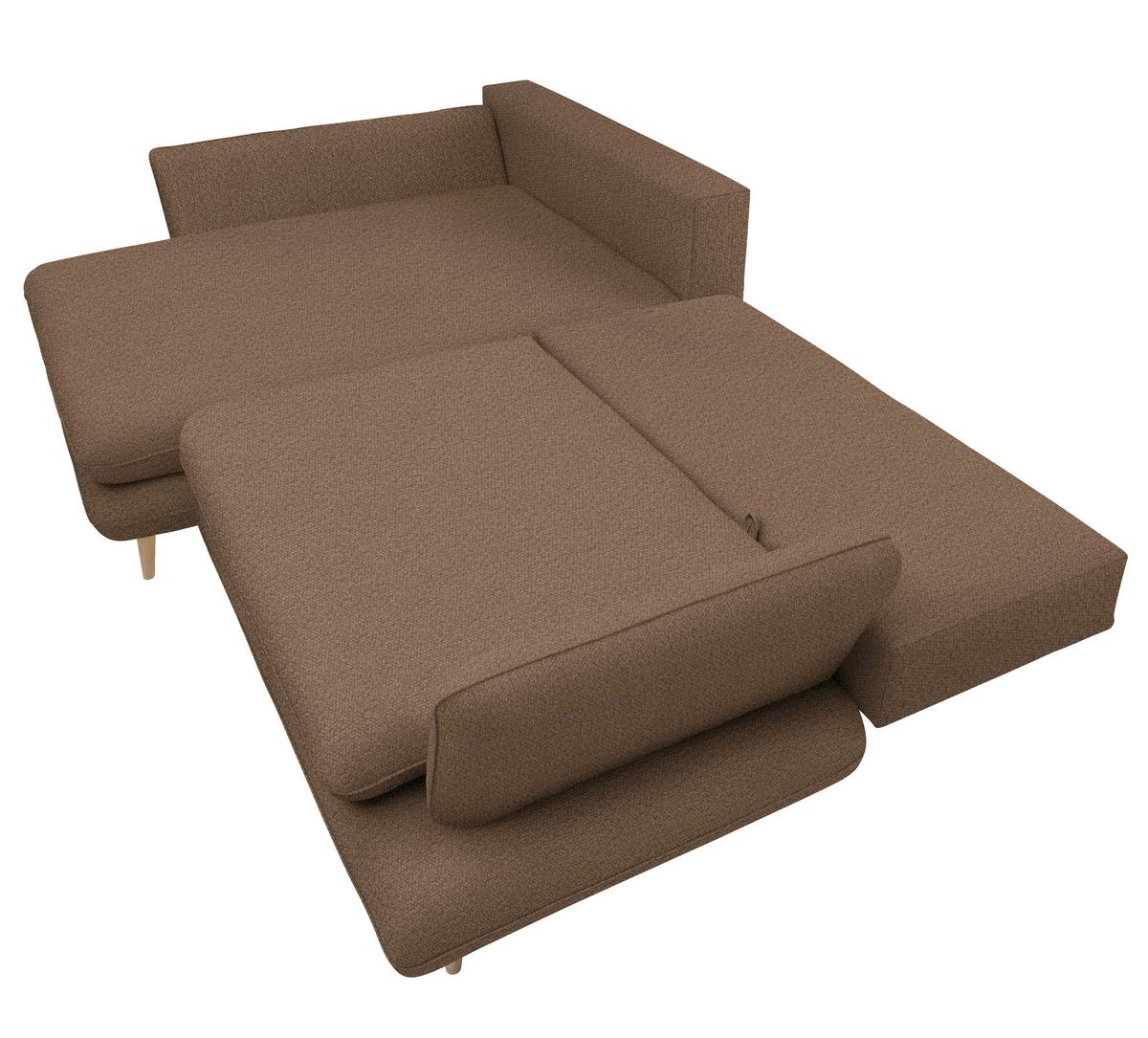 Kutna Garnitura Monte - cappuccino/prirodne boje, Romantično / ladanjski, tekstil/drvo (181/283cm) - Premium Living