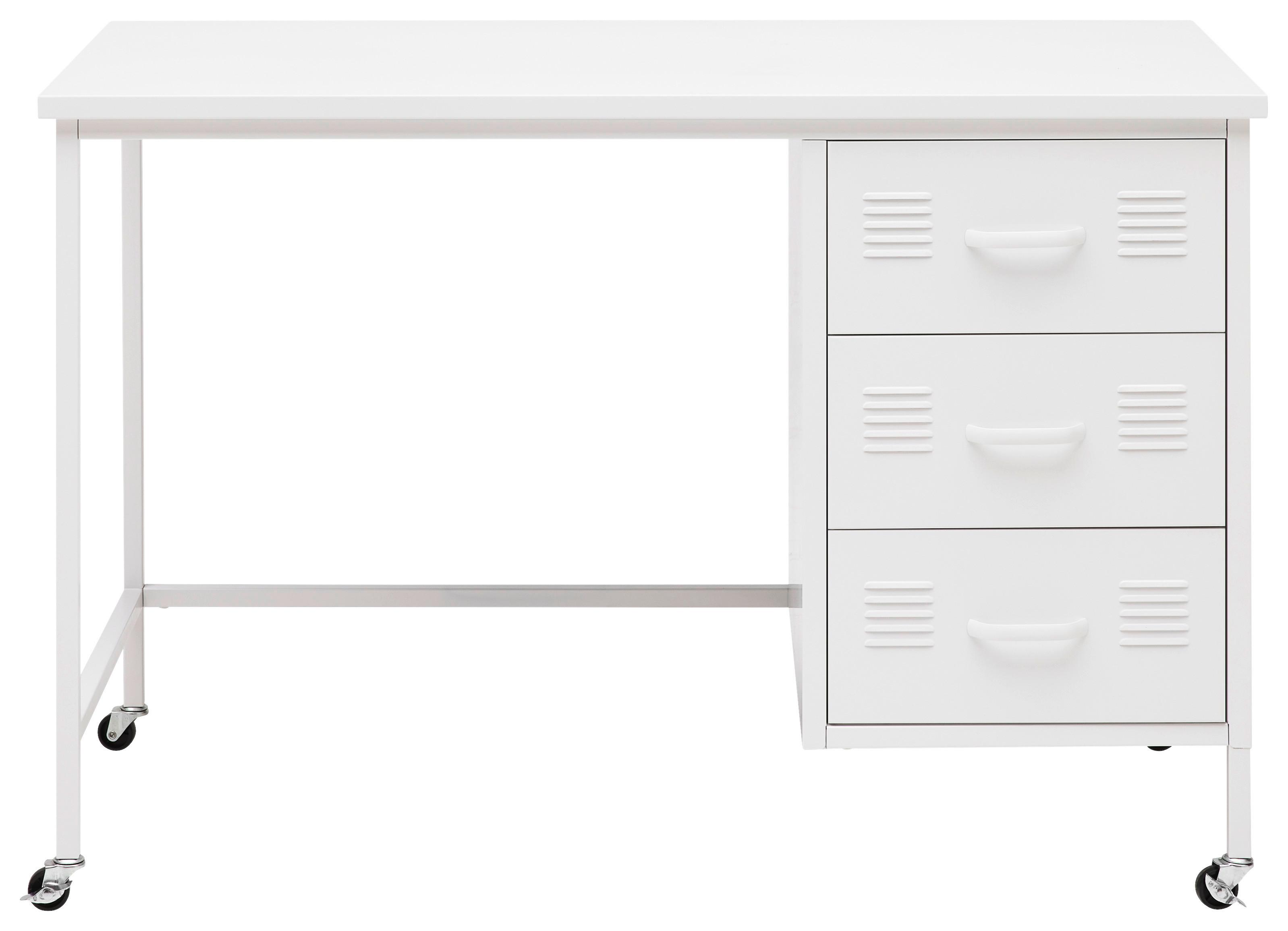 SKRIVBORD METALLICA -EXKLUSIV- - vit/svart, Modern, metall/plast (110/75/55cm) - Mömax