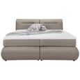 Boxspringbett Beige ca.140x200cm - Beige/Schwarz, Kunststoff/Textil (240/150/100cm) - Premium Living Boxspringbett Beige ca.140x200cm - Beige/Schwarz, Kunststoff/Textil (240/150/100cm) - Premium Living