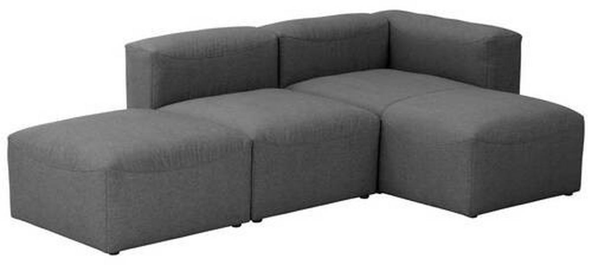 ECKSOFA LENA - Anthrazit, Design, Kunststoff/Textil (250/160cm) - Max Winzer