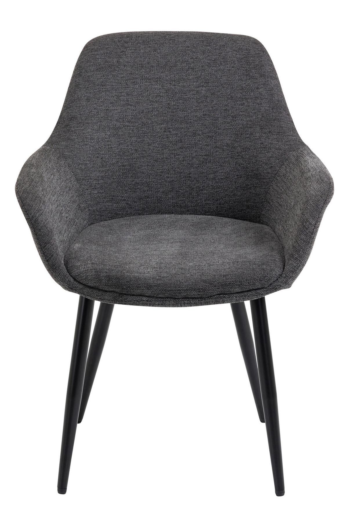 Set Naslanjačev Lena, Antracit, 2-Delni - črna/antracit, Moderno, kovina/tekstil (64/86/59cm) - Livetastic