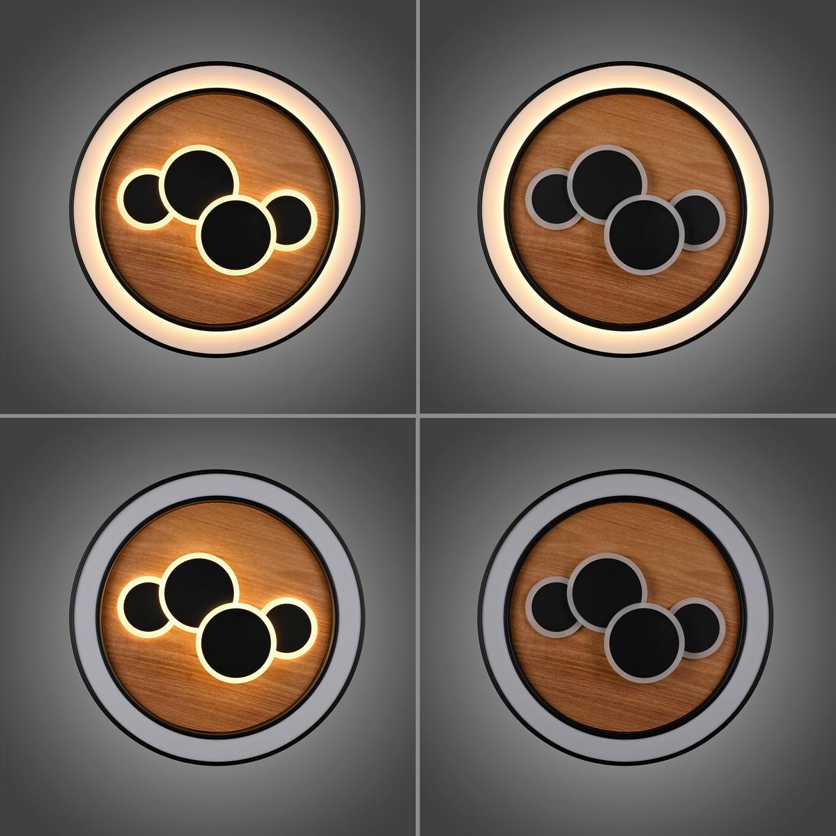 LAMPA SUFITOWA LED 6284-79 ELIZA - Natur, drewno (60/60/8cm) - Paul Neuhaus