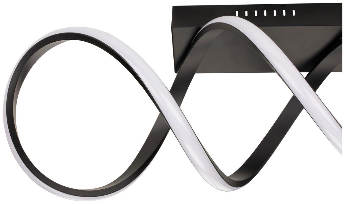 Plafonieră cu LED Ubop - negru, Modern, metal (60/18/23cm) - Modern Living